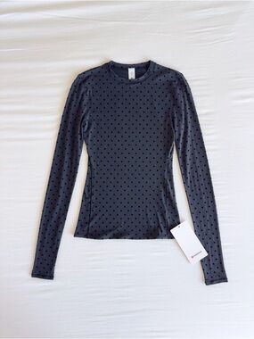 NWT lululemon Wundermost Ultra-Soft Nulu Crewneck Long Sleeve Polka Flock XS